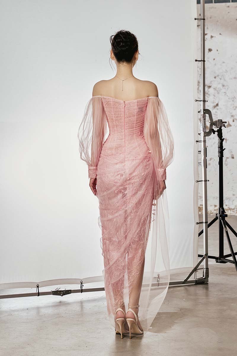 CULT MIA X DO LONG VEIL OF DAWN MIDI DRESS - CULT MIA