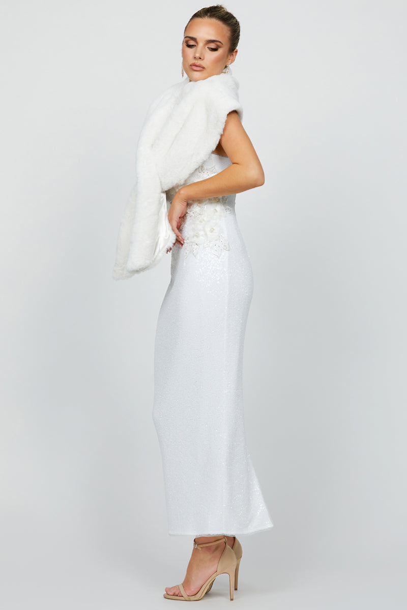 HALIA FAUX FUR SHAWL - CULT MIA