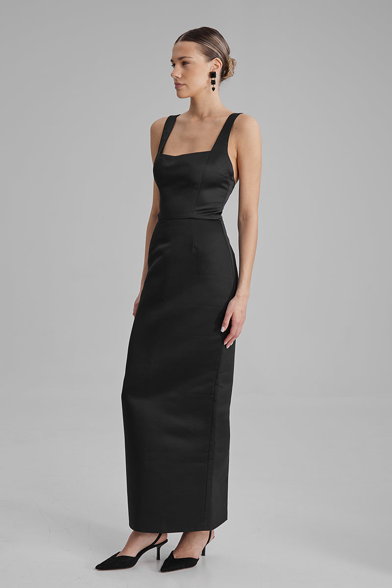 IDA BLACK MAXI DRESS - CULT MIA