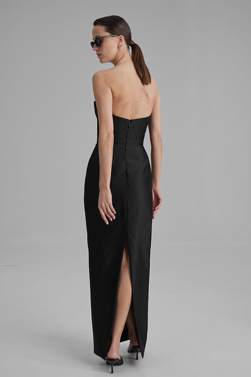 GIGI BLACK MAXI DRESS WITH BOLERO - CULT MIA