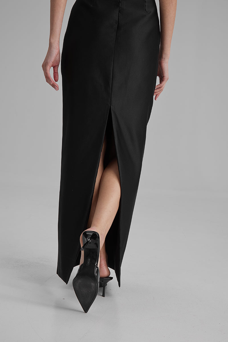 GIGI BLACK MAXI DRESS WITH BOLERO - CULT MIA
