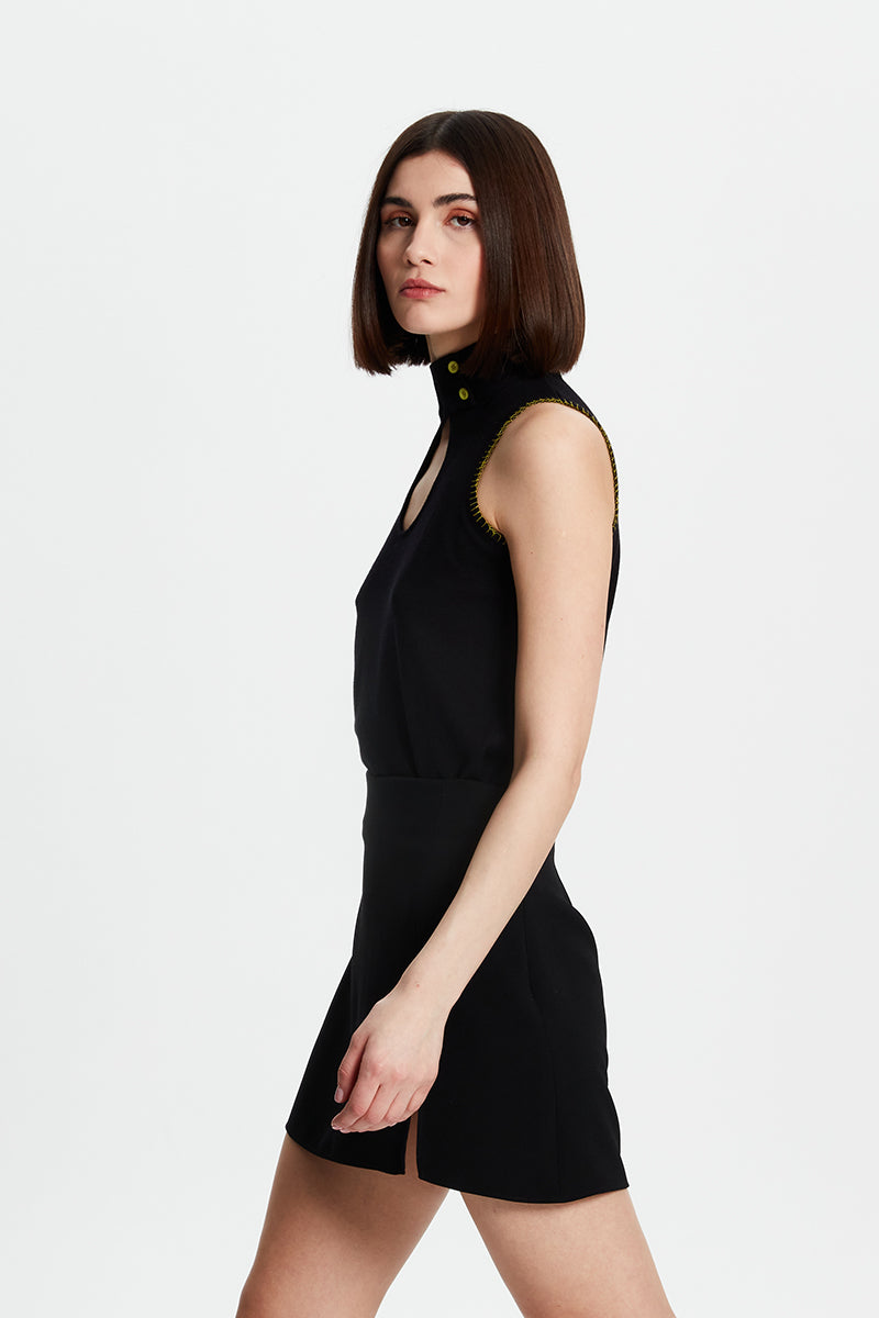 KNIT TOP WITH CROCHET DETAILING - CULT MIA