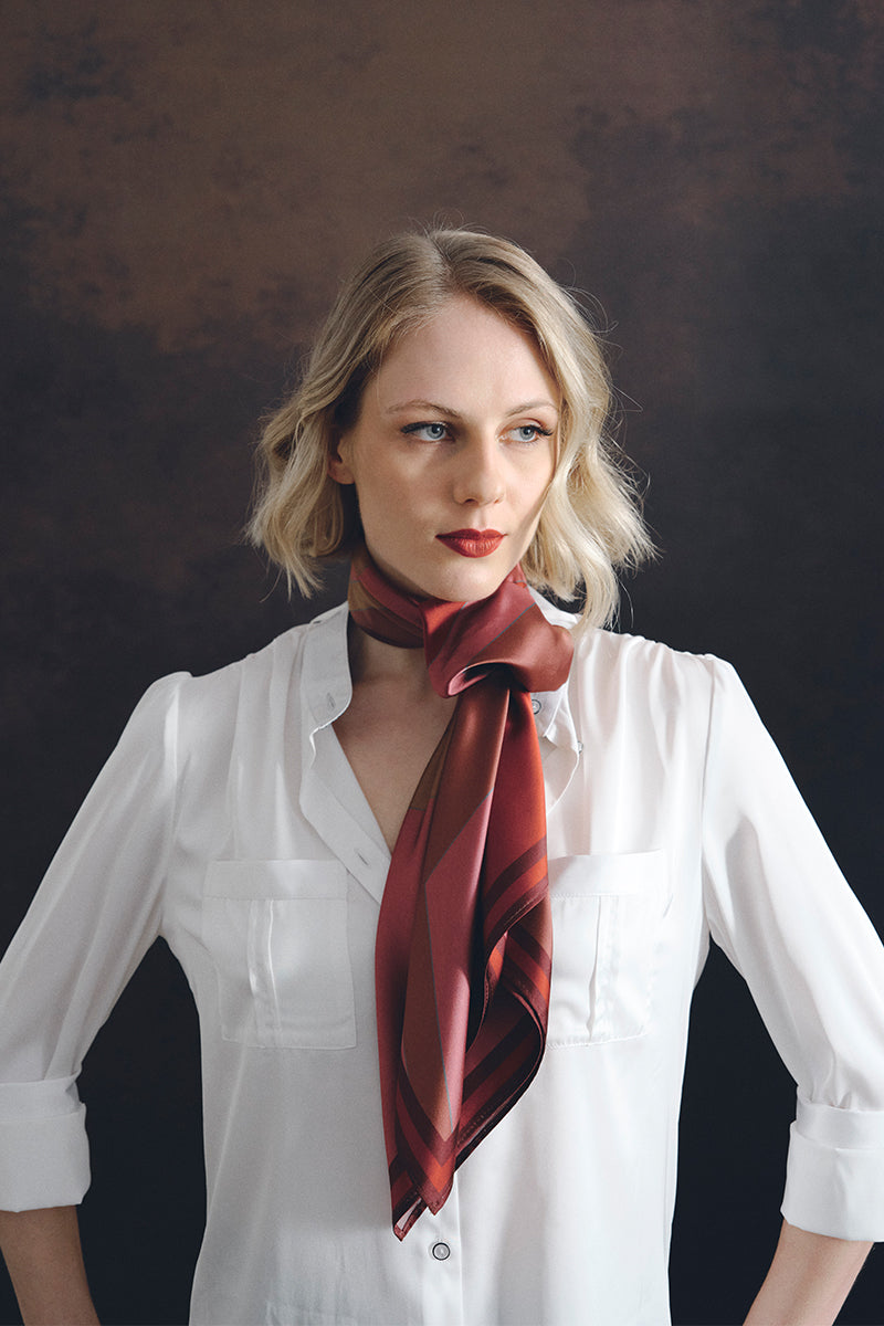 BIG RAY CENTER BRONZE SCARF IN MAUVE - CULT MIA