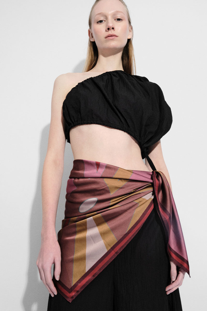 BIG RAY CENTER BRONZE SCARF IN MAUVE - CULT MIA