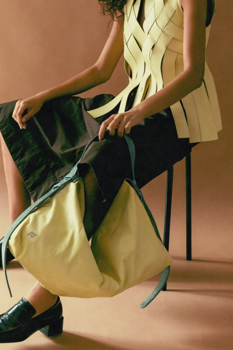 BRIANNA LEATHER VEST IN BUTTER YELLOW - CULT MIA