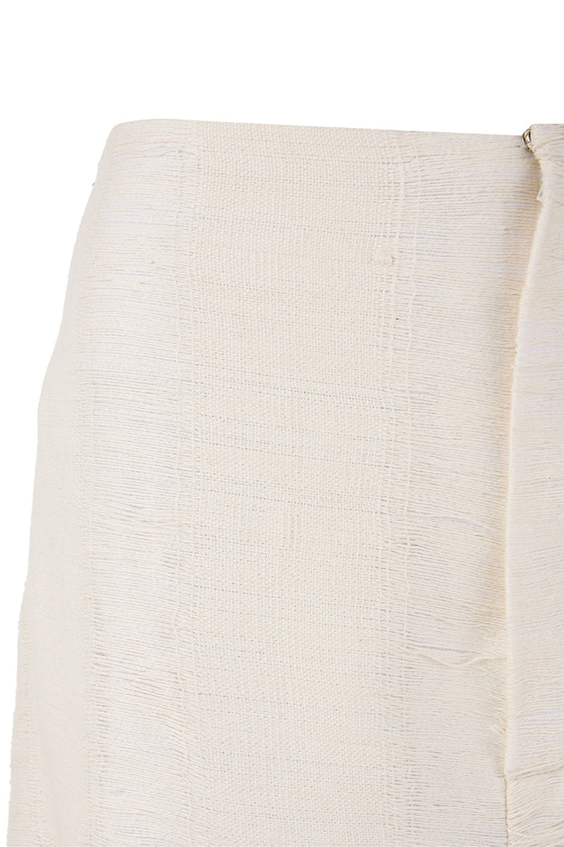 BRIDGE WEAVE BLAZER PANT IN IVORY - CULT MIA