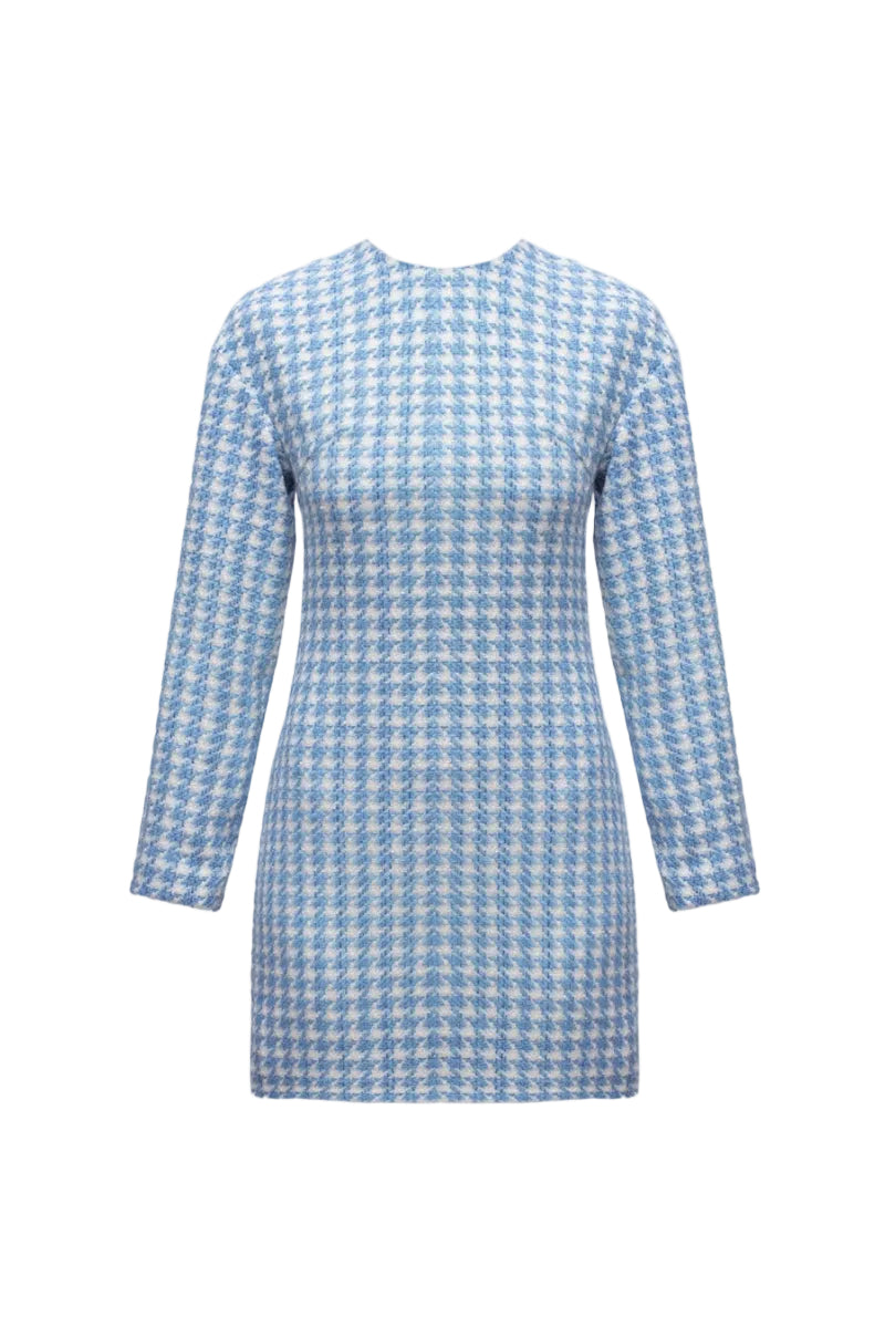 CARMELA SKY BLUE TWEED DRESS | CULT MIA | UNDRESS CARMELA SKY BLUE TWEED DRESS | CULT MIA | UNDRESS