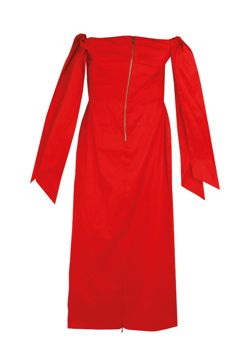 CERDEÑA MIDI DRESS IN RED - CULT MIA