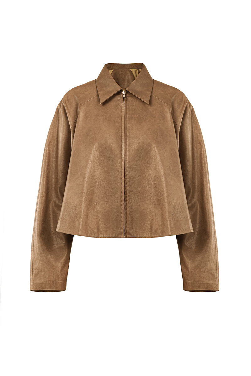 tobacco colored jacket Suede Press-Stud in Brown Effortlessly cool and supremely functional The Bridger Jacket - Brown