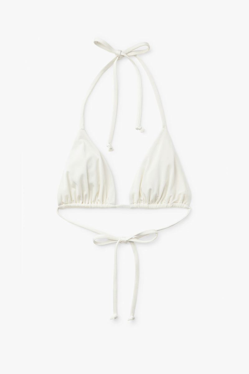 CLEAN BIKINI TOP AND REEF BOTTOM IN PEARL WHITE - CULT MIA