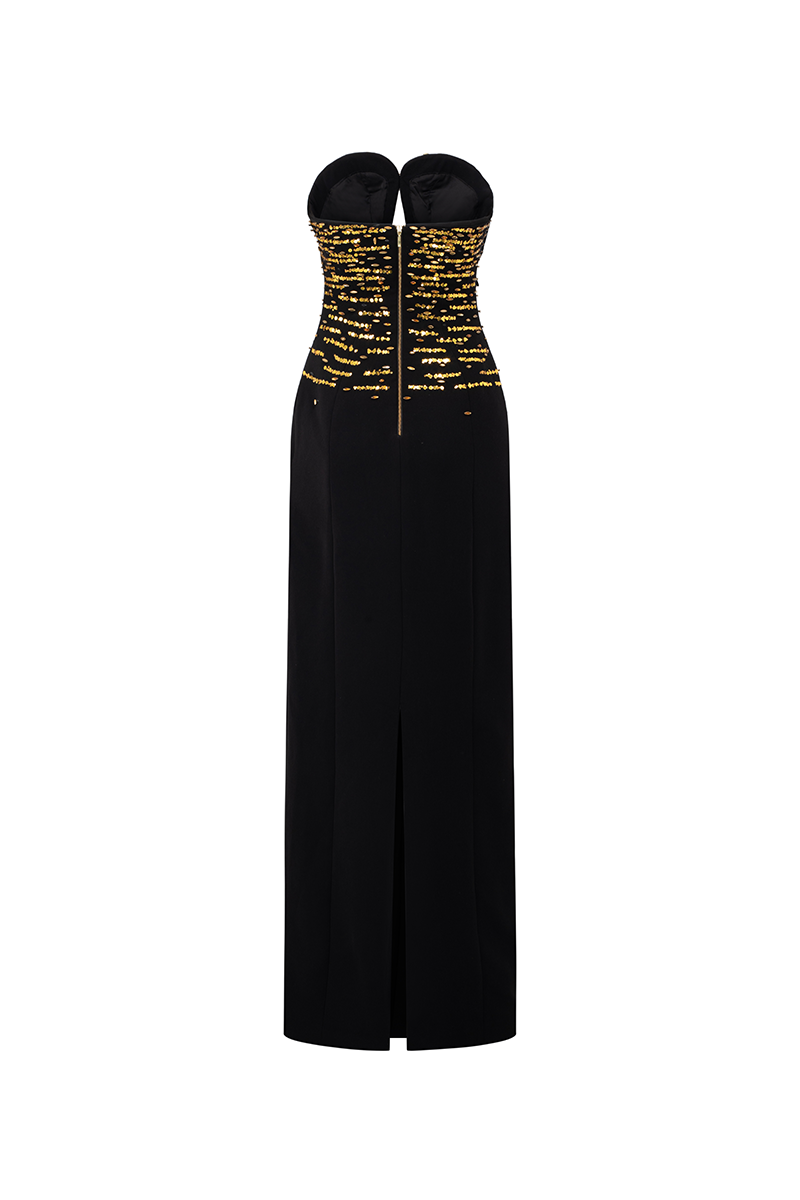 STRAPLESS TEARDROP GOWN - CULT MIA