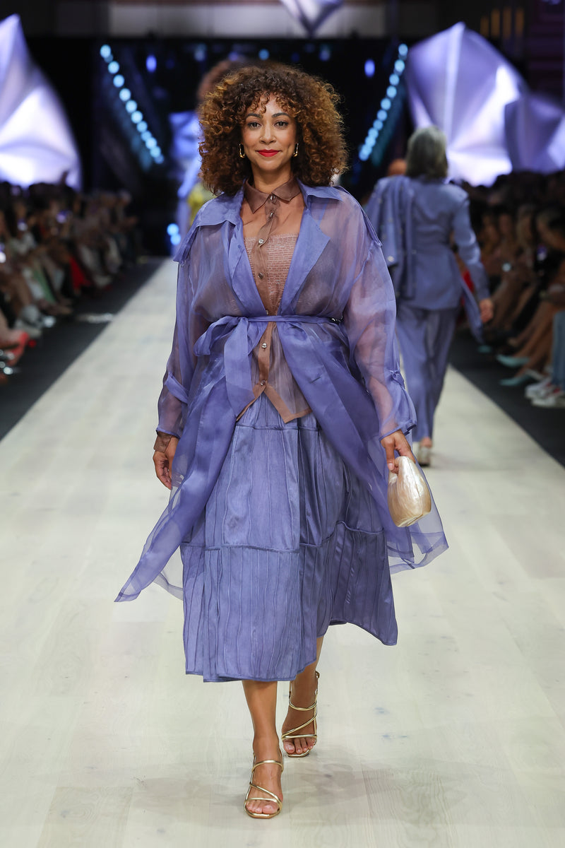 AFAF HAND-PIPED PERIWINKLE SKIRT - CULT MIA
