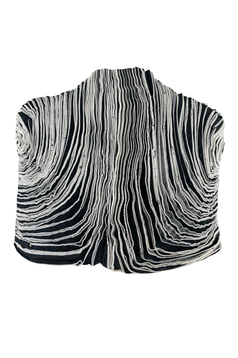 DENIM STRIP COVER IN DARK GRAY - CULT MIA
