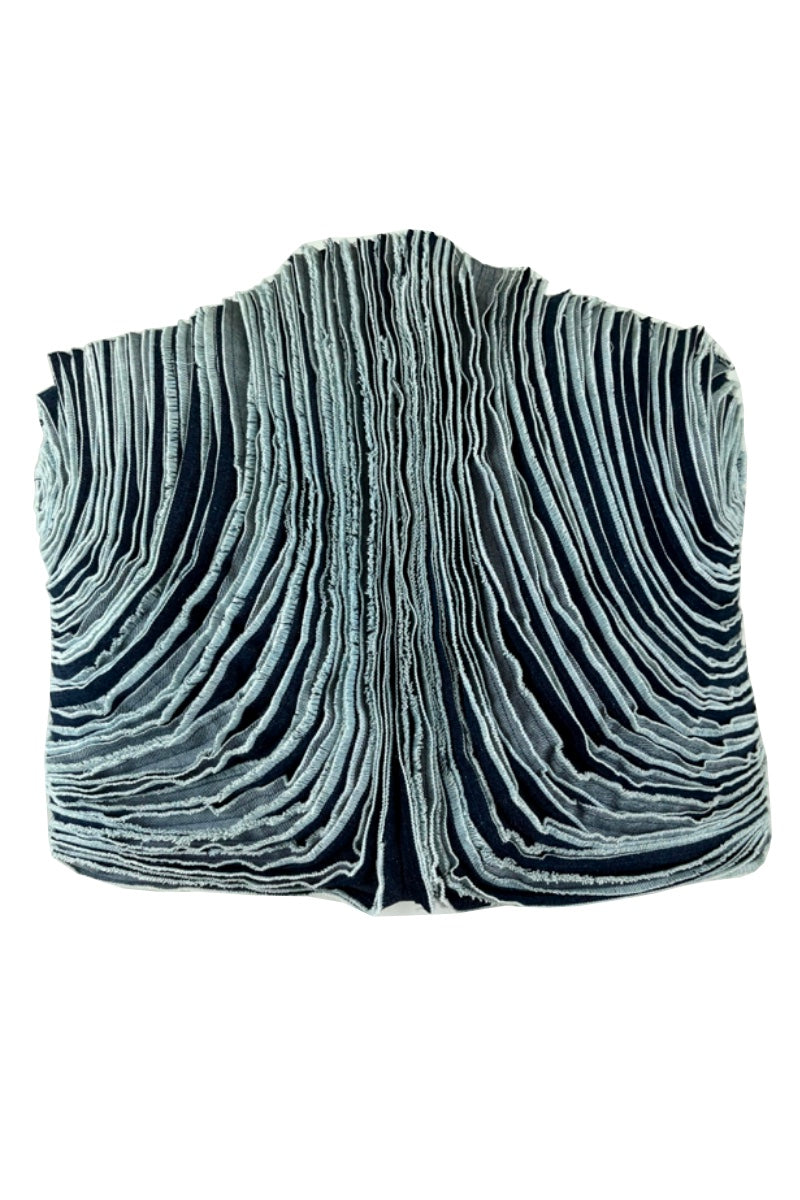 DENIM STRIP COVER IN BLUE - CULT MIA