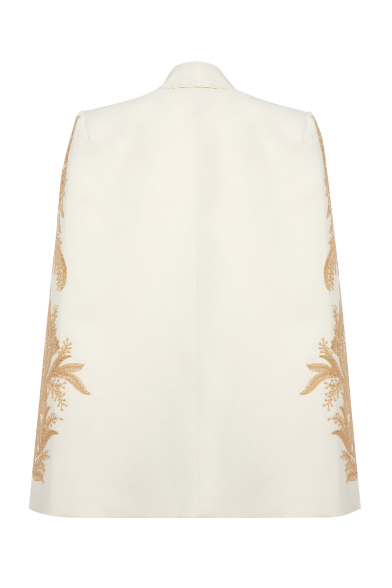 ALYA IVORY TUXEDO CAPE - CULT MIA