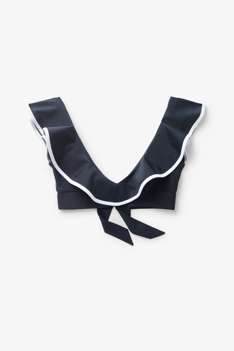 DEEP BIKINI TOP AND HIGH BIKINI BOTTOM IN NAVY - CULT MIA