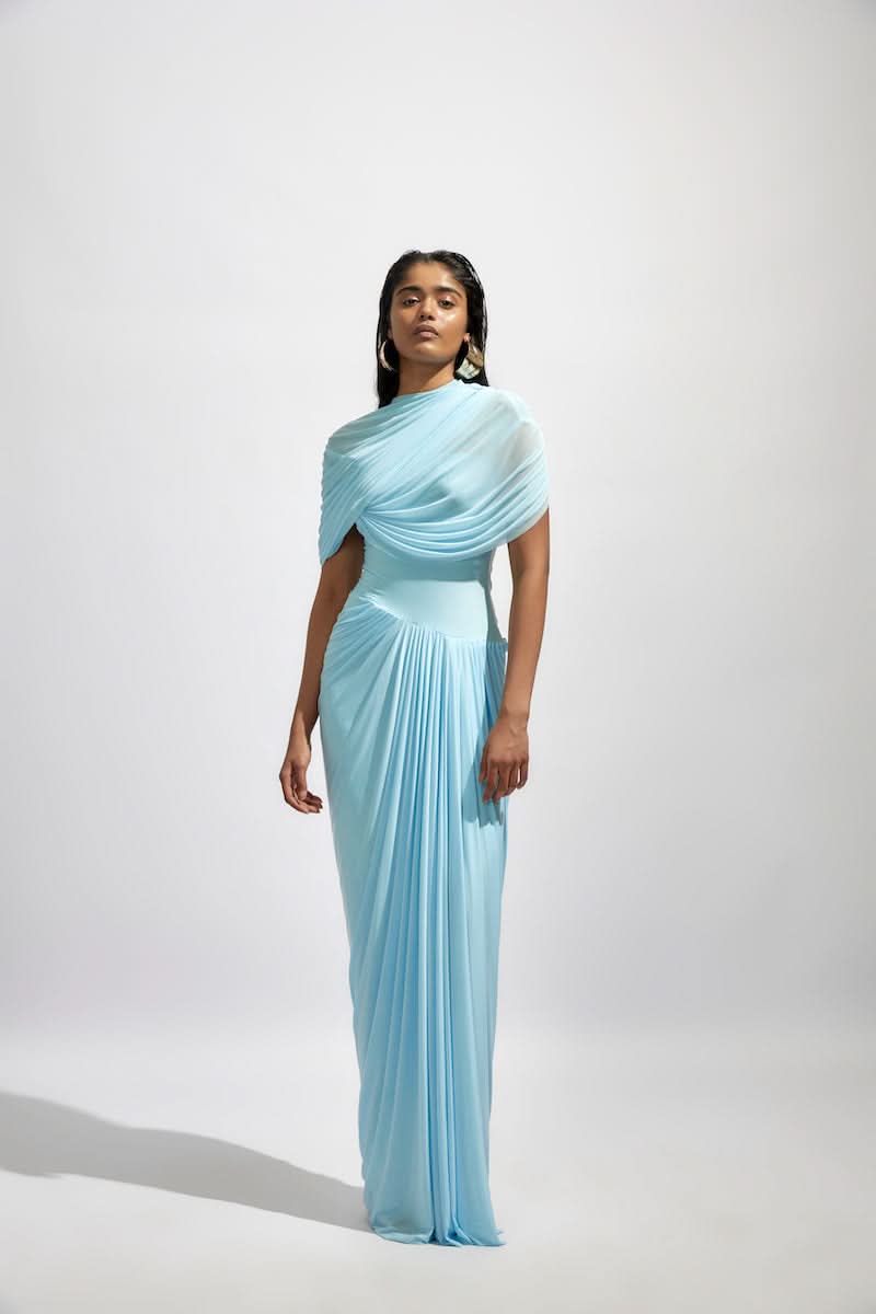 JASMINE BABY BLUE MAXI DRESS - CULT MIA