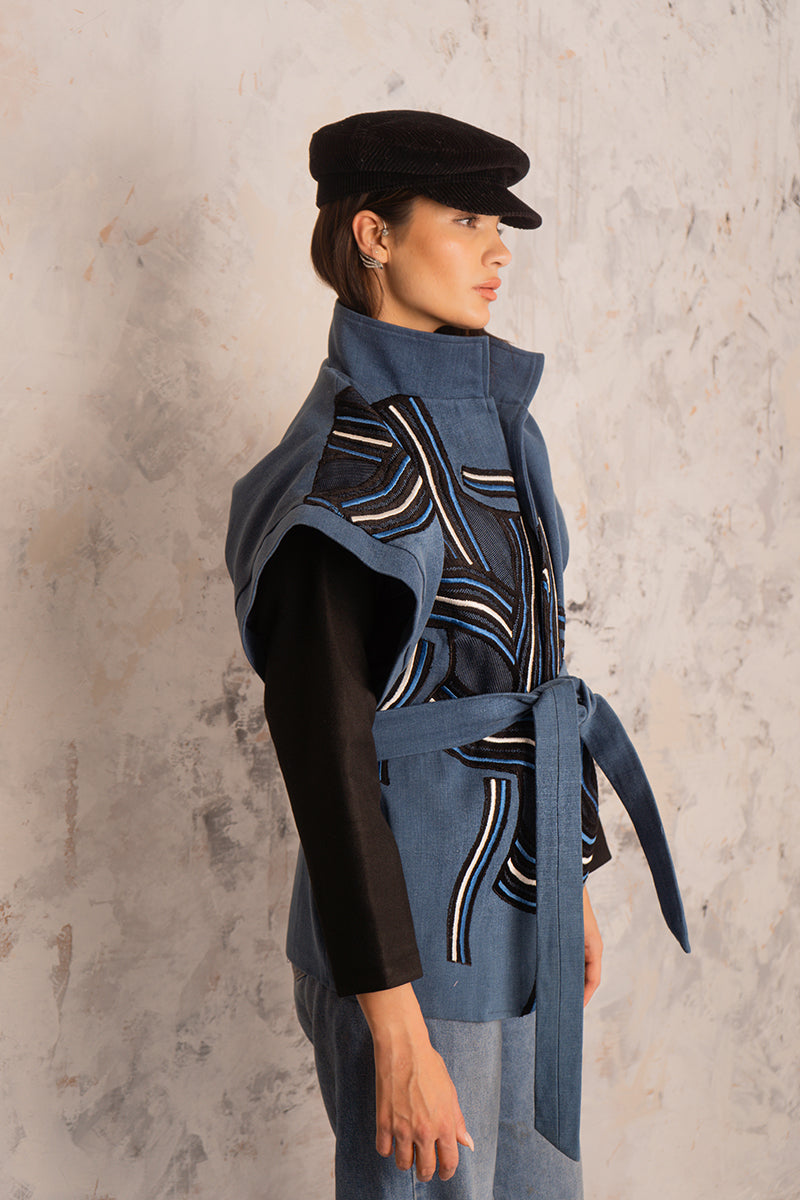 TWIST DENIM JACKET - CULT MIA