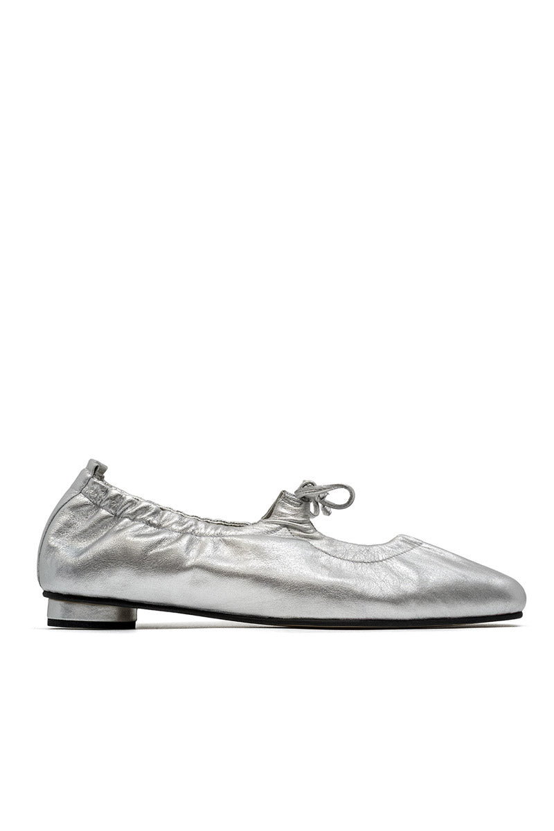 silver flat dress shoes ALTA GEMMA SILVER FLATS