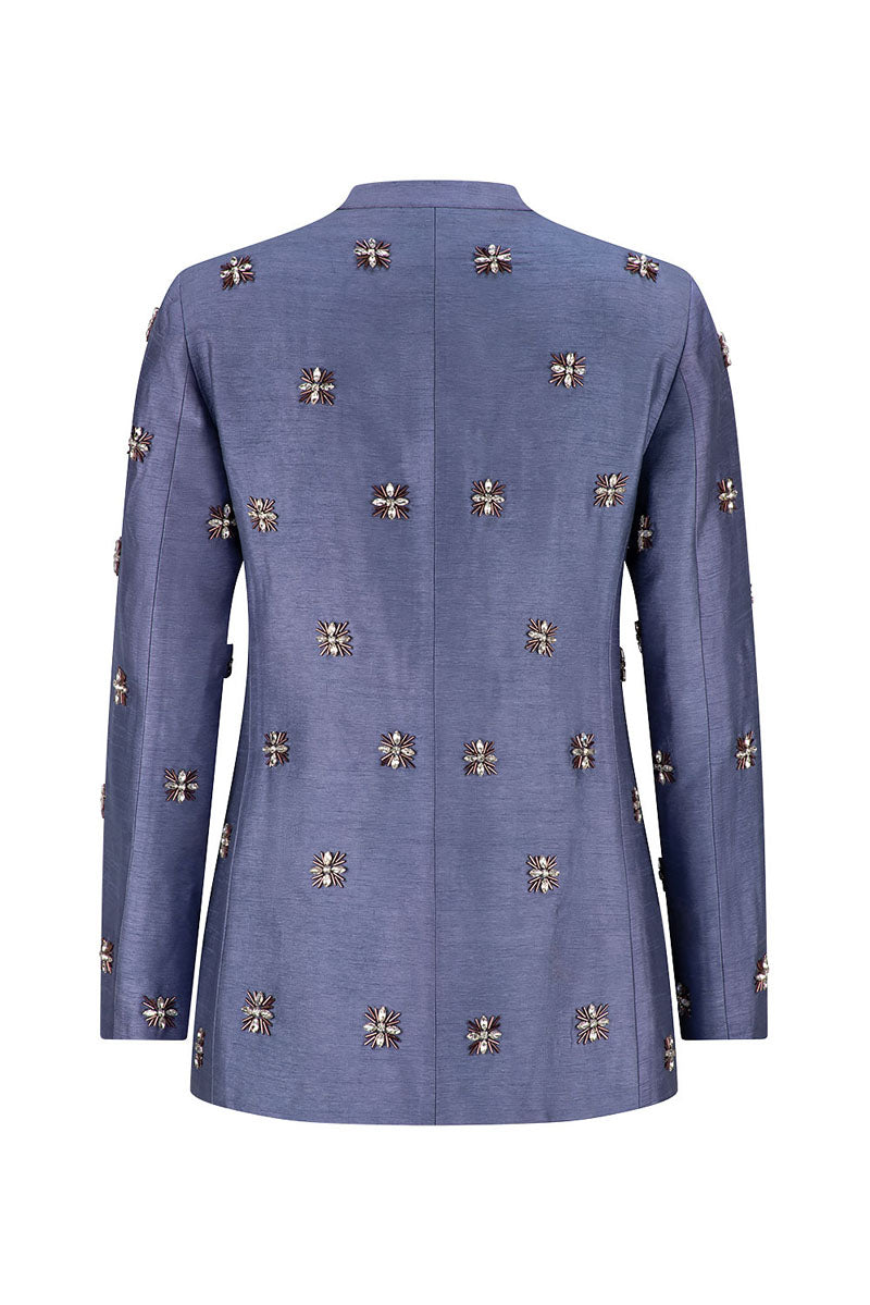AARIS EMBELLISHED PERIWINKLE BLAZER - CULT MIA