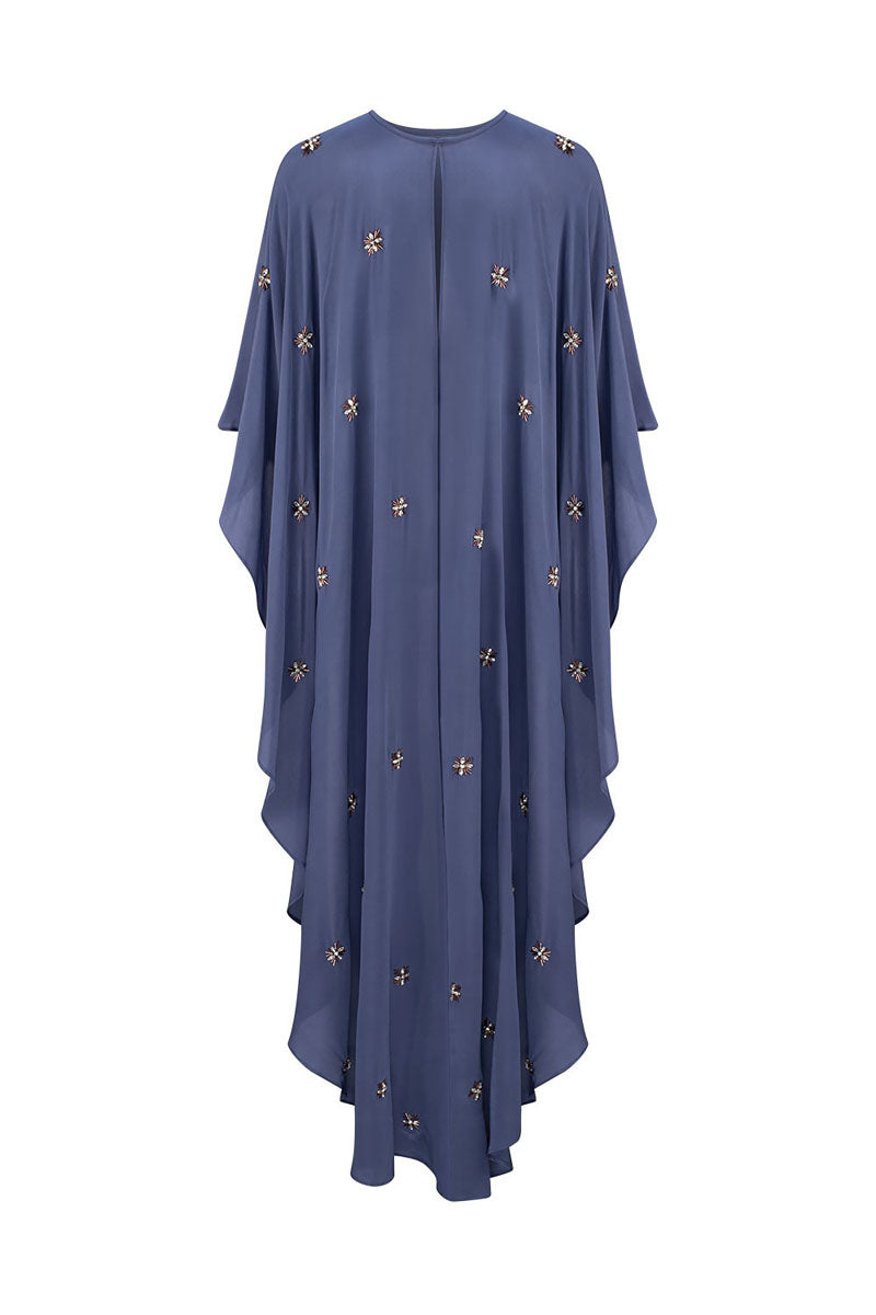 FIZA EMBELLISHED PERIWINKLE CAPE - CULT MIA