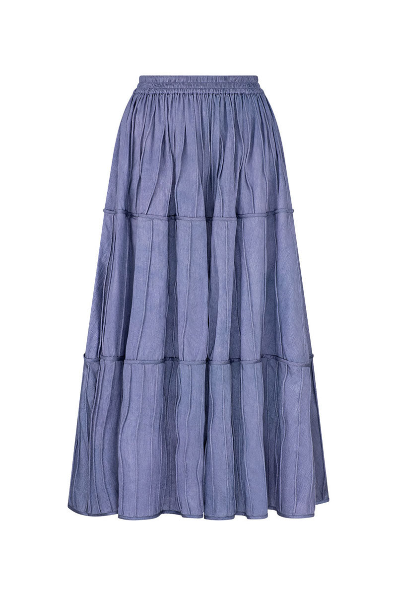 AFAF HAND-PIPED PERIWINKLE SKIRT - CULT MIA