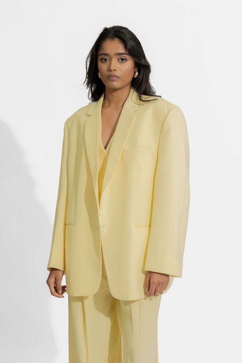 DANIELLE BUTTER YELLOW SUIT SET - CULT MIA