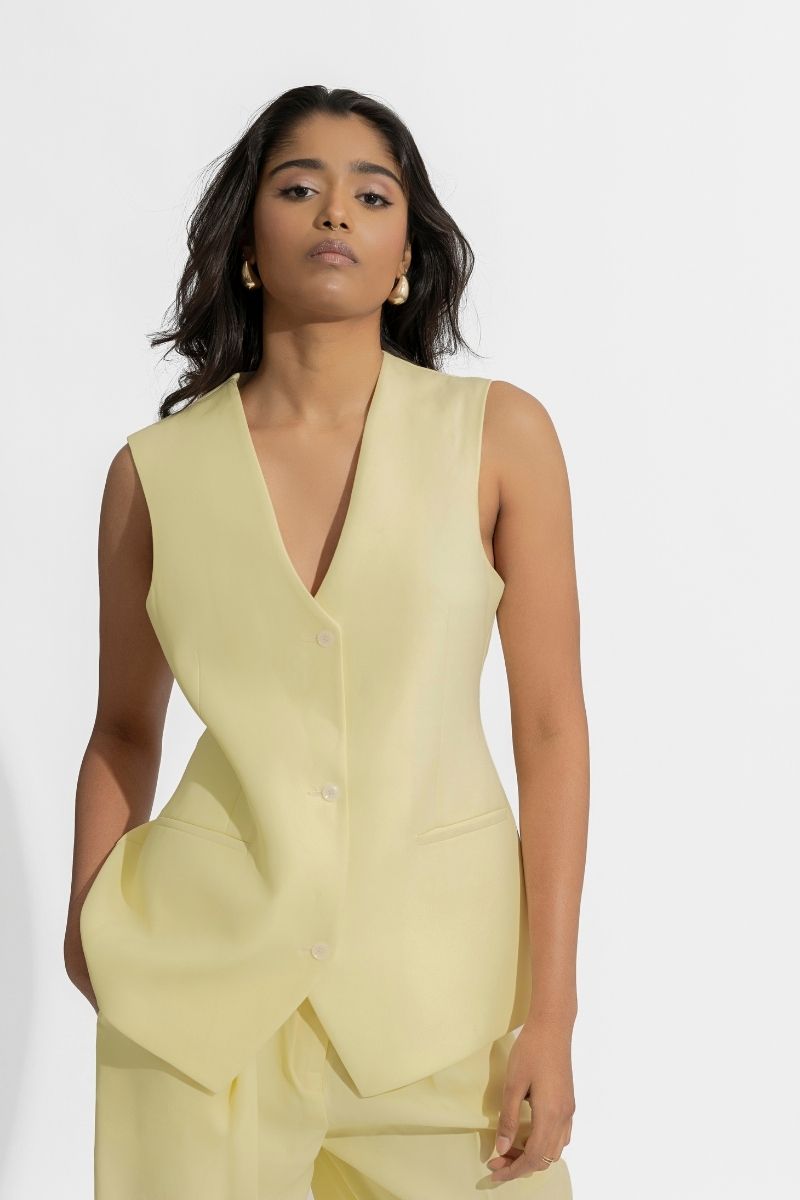 DANIELLE BUTTER YELLOW SUIT SET - CULT MIA