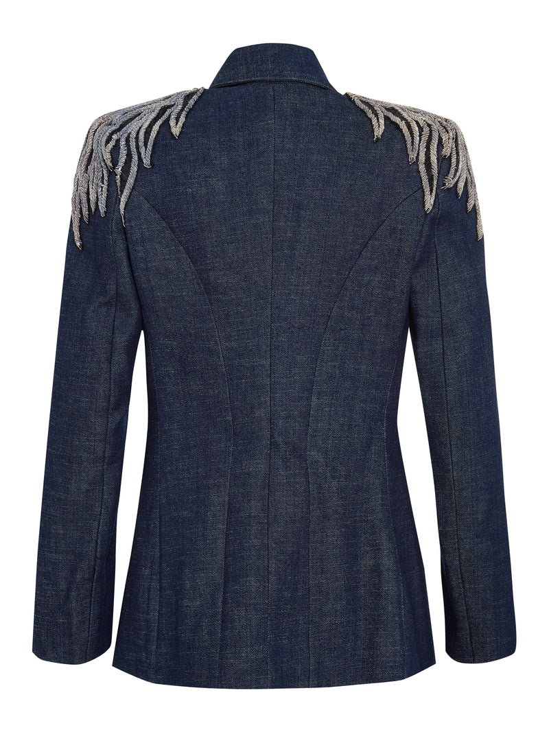 AVA DENIM BLAZER - CULT MIA