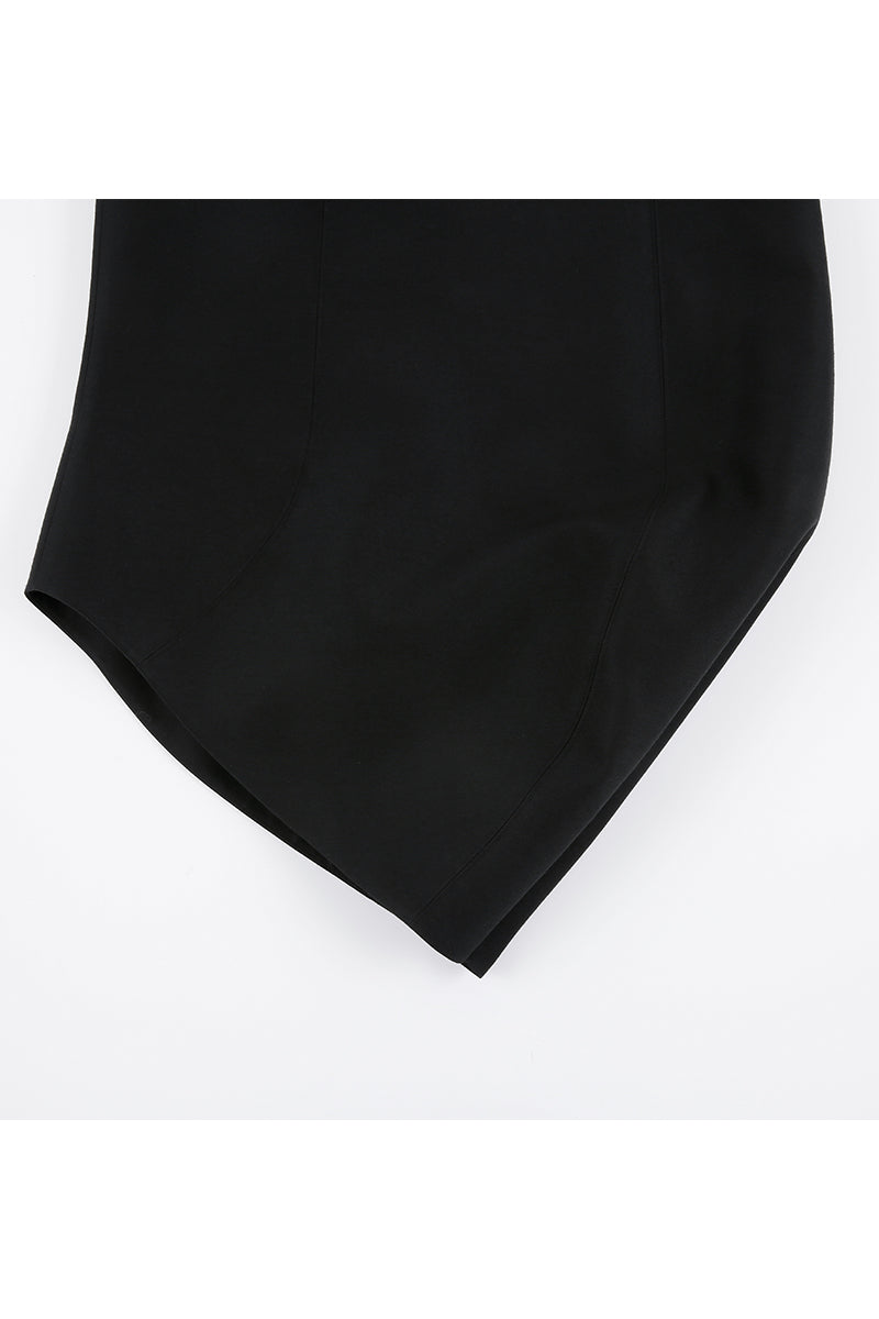 MORPH WOOL SILK SKIRT IN BLACK - CULT MIA
