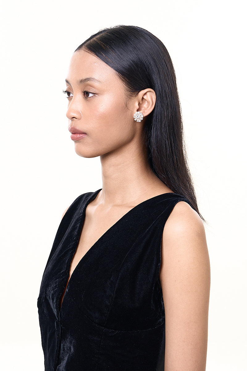 LAVISA WHITE EARRINGS - CULT MIA