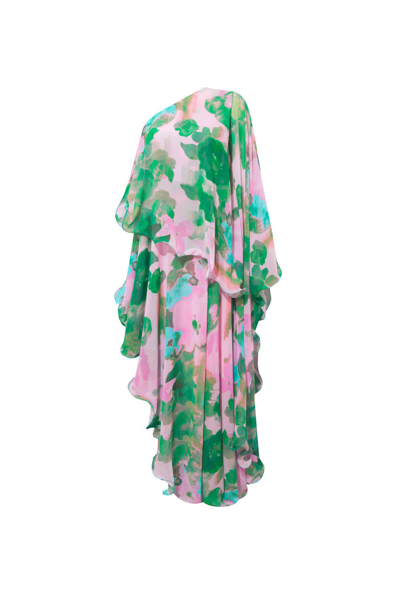 ELLE DRESS IN SOFT PINK AND GREEN - CULT MIA
