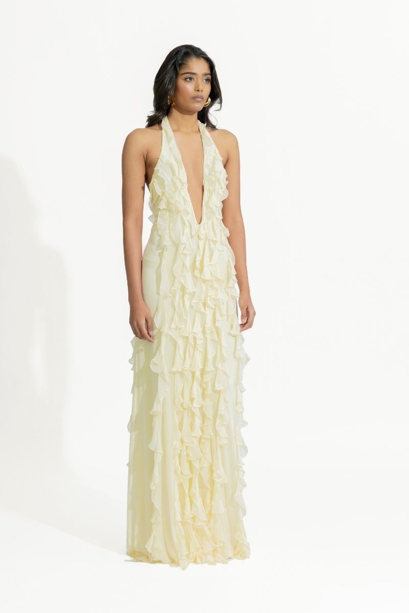 ELA OFF WHITE MAXI DRESS - CULT MIA