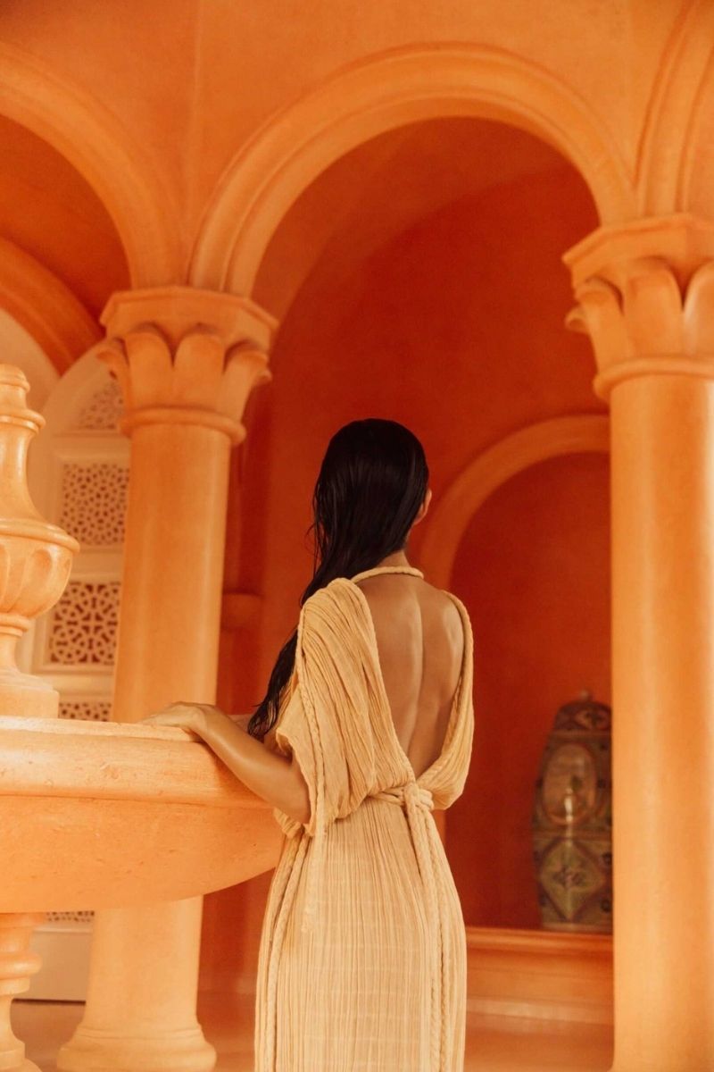 ERA DUSTER MAXI DRESS IN SAND - CULT MIA