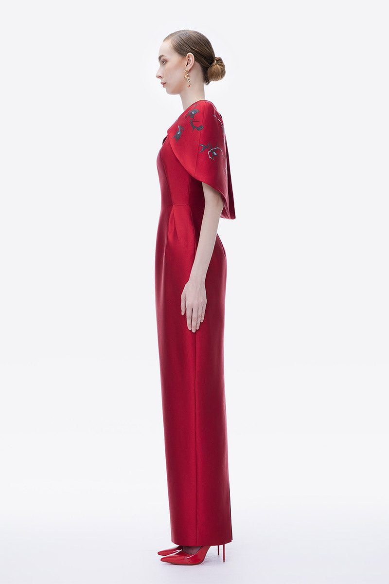 CRIMSON COSMOS GOWN - CULT MIA