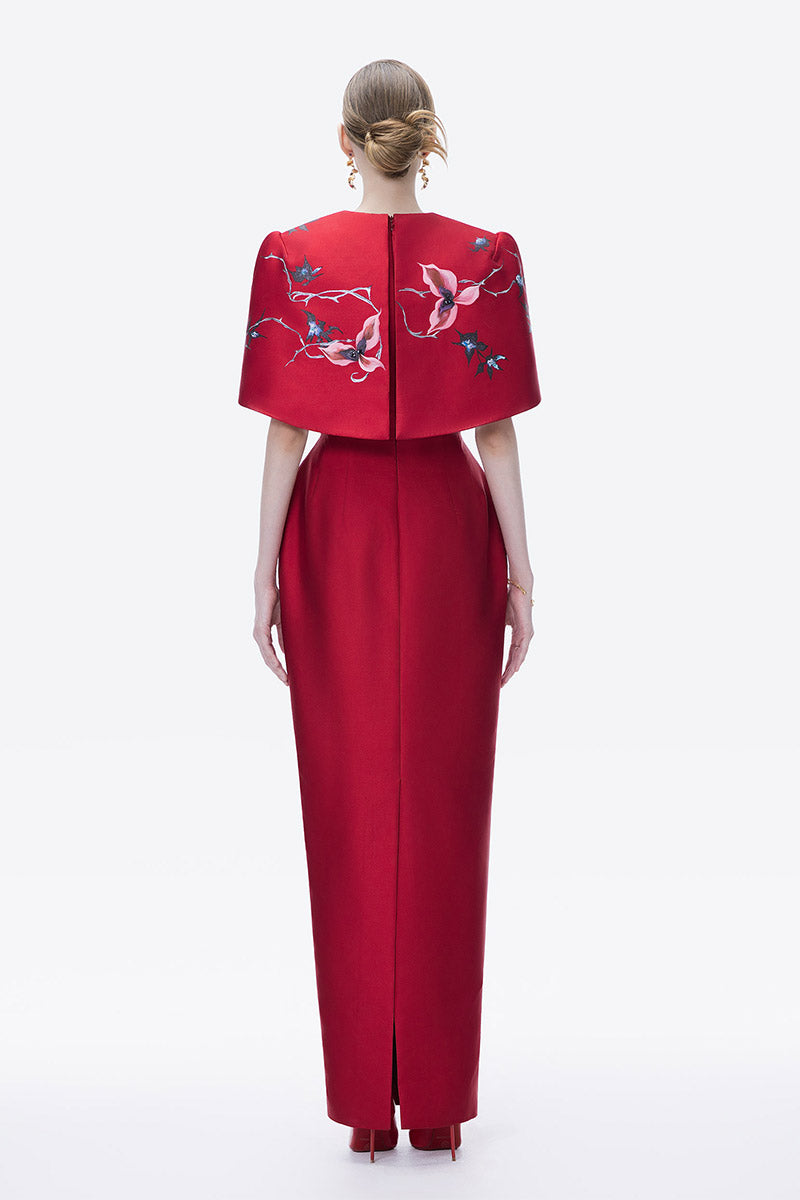 CRIMSON COSMOS GOWN - CULT MIA