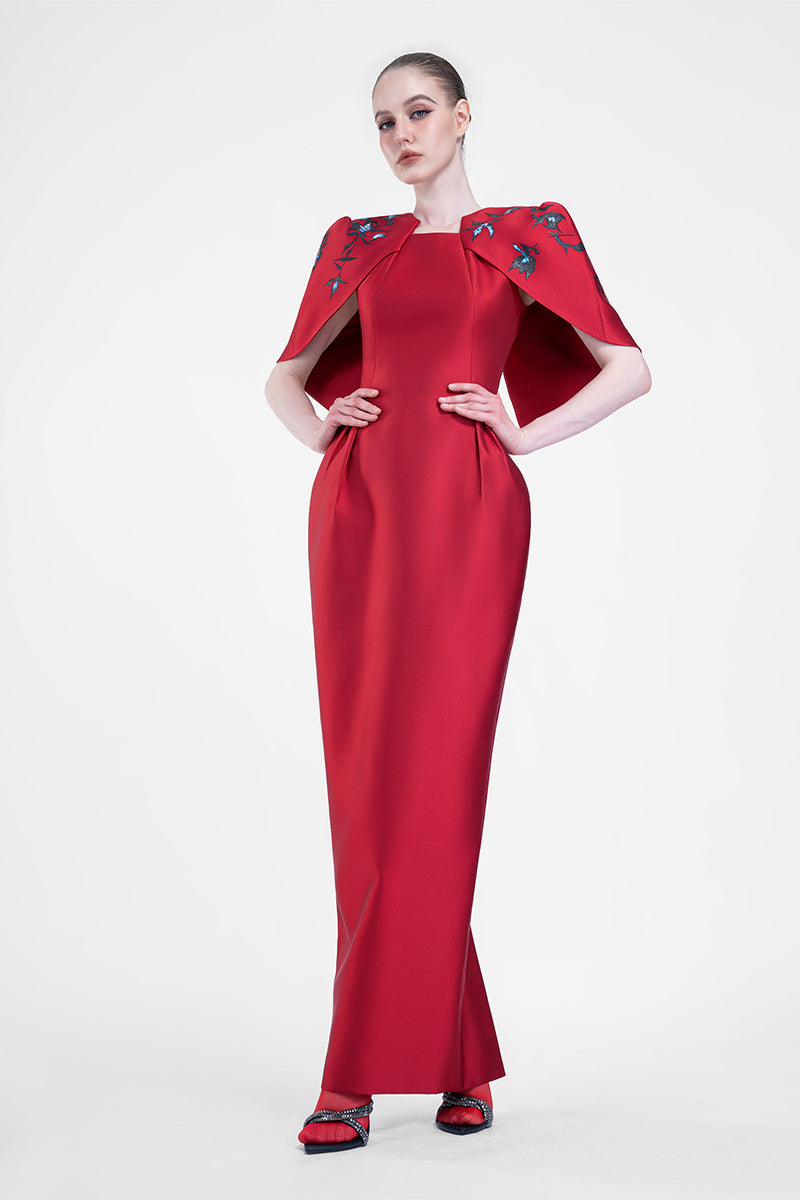 CRIMSON COSMOS GOWN - CULT MIA
