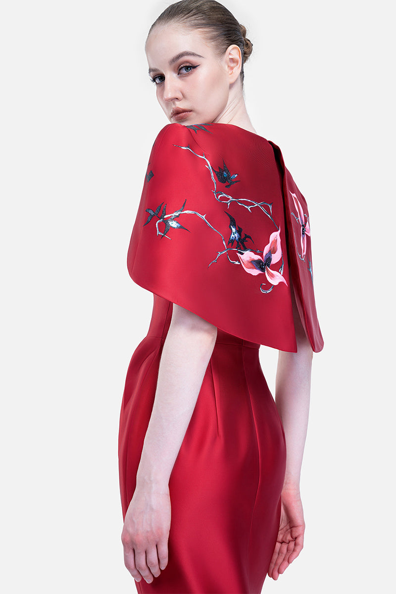 CRIMSON COSMOS GOWN - CULT MIA