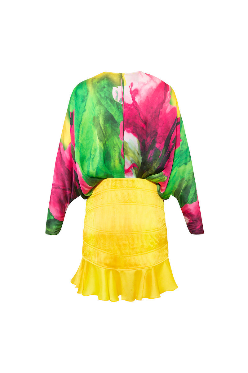 FIORELLA DRESS IN BOLD BLOSSOM PRINT - CULT MIA