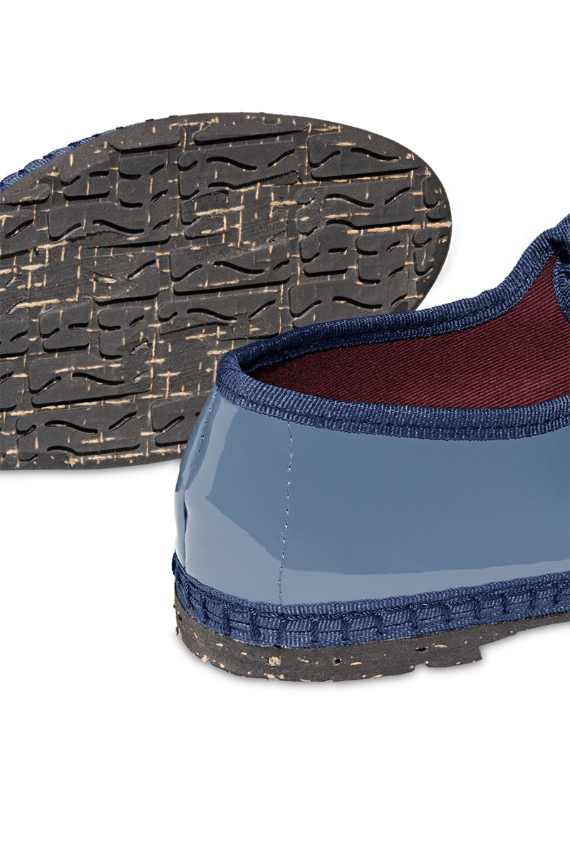 DEAN MARY JANE PATENT LEATHER IN BLUE WITH DARK BLUE PIPING - CULT MIA