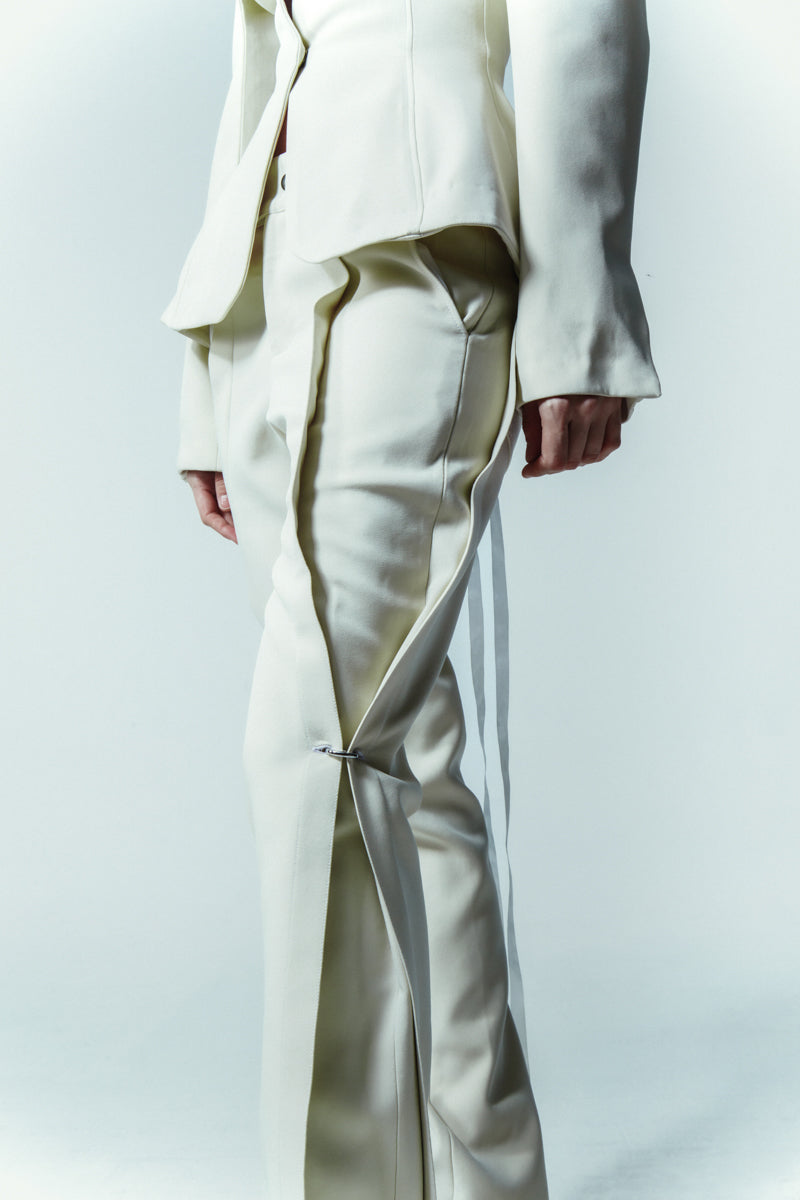 TAILORED PANTS WITH PIERCING DETAILS - CULT MIA
