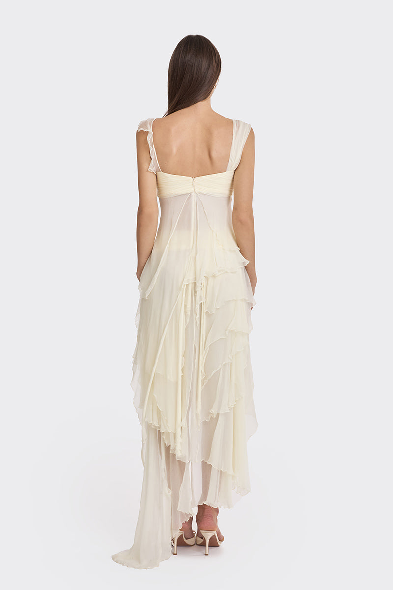 FAIRY LACE MINI TOP IN LIGHT YELLOW - CULT MIA