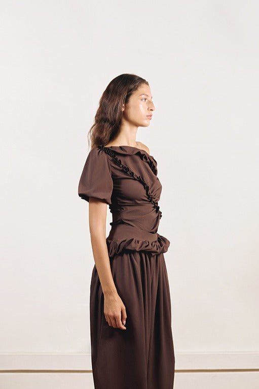DREAM SHIRT IN BROWN - CULT MIA