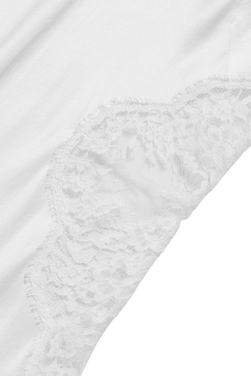 FLORA SILK SLIP LONG DRESS IN WHITE - CULT MIA