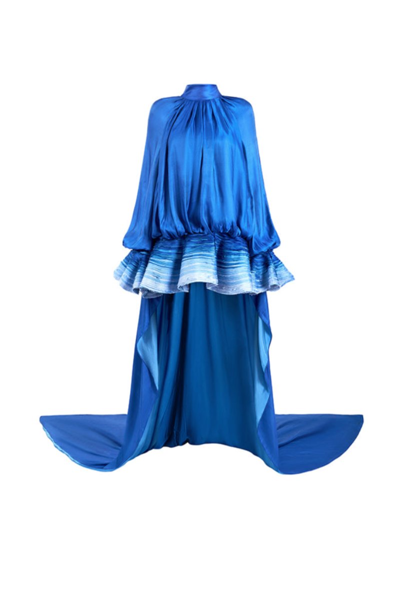 SACRED BLOOM DRESS IN BLUE - CULT MIA
