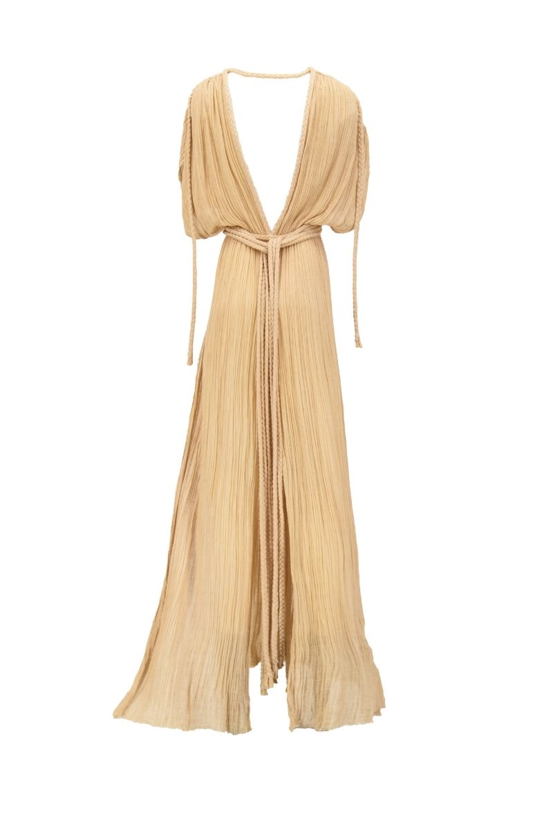 ERA DUSTER MAXI DRESS IN SAND - CULT MIA
