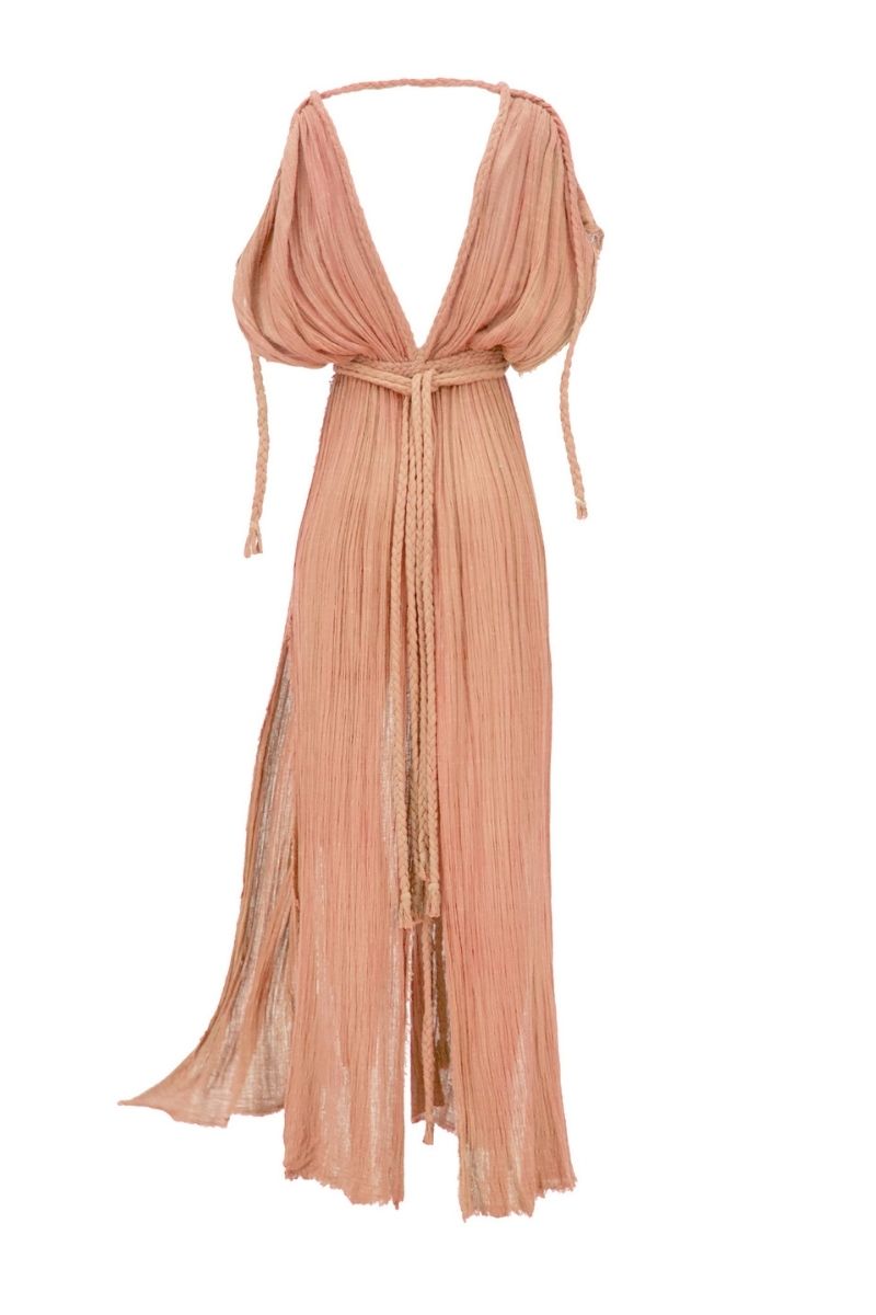 AURA DUSTER GOWN IN ROSE - CULT MIA