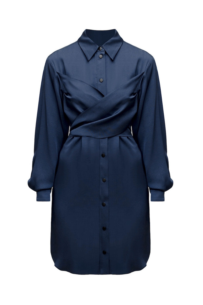 Undress Haven Deep Blue Mini Shirt Dress | Cult Mia Undress Haven Deep Blue Mini Shirt Dress | Cult Mia