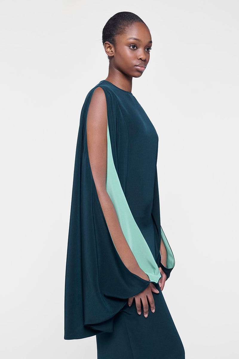 CONTRAST COLOUR MAXI SLEEVE KAFTAN - CULT MIA