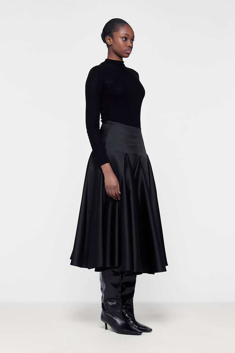 FLARED GODET SKIRT - CULT MIA